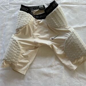 Nike Pro White Compression Shorts with Black Waistband boys size xl 18-20